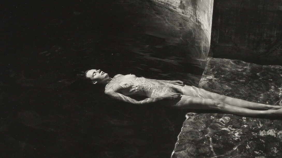 Edward Weston, Nude Floating, 1939, Silver gelatin print; edition of 250, 7 1/2 x 9 1/2 inches, Gift of Cathy England © 1981 Center for Creative Photography, Arizona Board of Regents, All Rights Reserved
