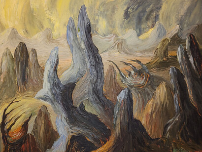 Luisa González Feo; Árboles, óleo (detalle)