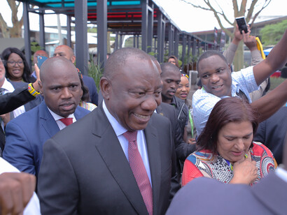 As he walks among the people, President Ramaphosa listens intently to their hopes and concerns for a brighter future