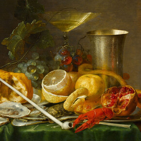 Jan Davidsz. de Heem, Still Life, Breakfast with champagne glass and pipe, 1642. Courtesy of DomQuartier Museum