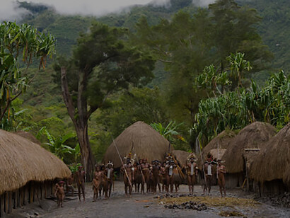 Delve into the cultural heritage of Papua New Guinea through the traditional houses of the Sepik people