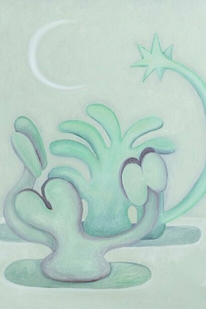 Christian Wedel,
La Noche (detail), 2021,
oil on canvas,
20.5 x 16.5 inches. Courtesy of the artist and Craig Krull Gallery
