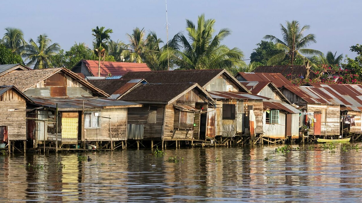 Case di Martapura, bagnate dal fiume omonimo
