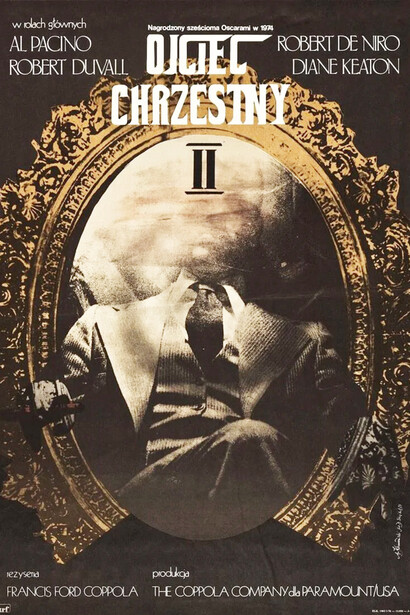 Poster polaco de El padrino 2 por Andrzej Klimowski (1976)