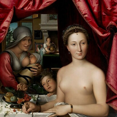 François Clouet A Lady in her Bath (Diane de Poitiers) (1571)