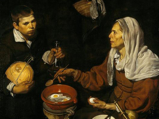 Diego Velazquez, An Old Woman Cooking Eggs