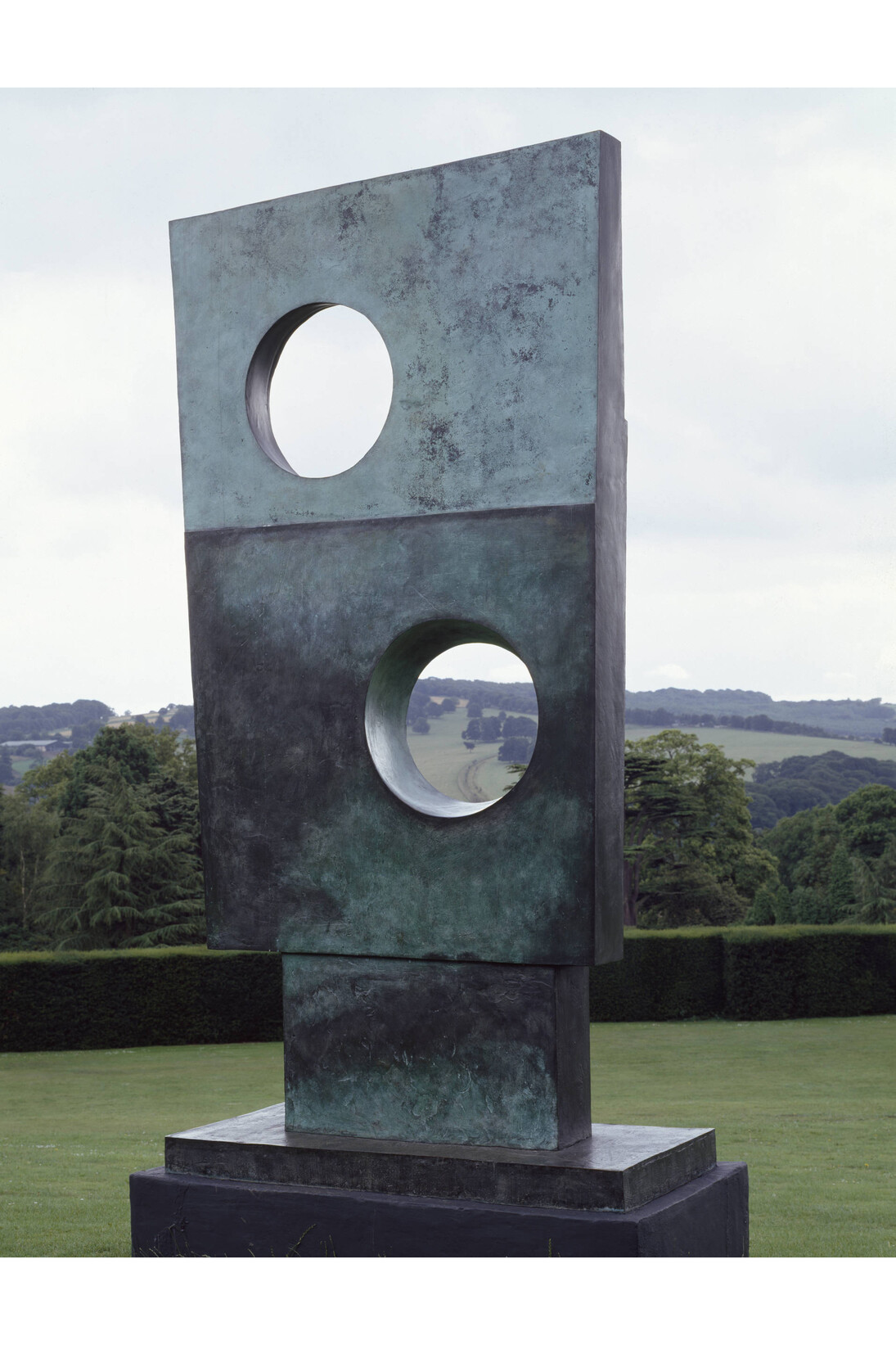 Barbara Hepworth, Squares with Two Circles 1963, Sculpture, Bronze, 3061 x 1372 x 318 mm, 
Tate © The Hepworth Estate
