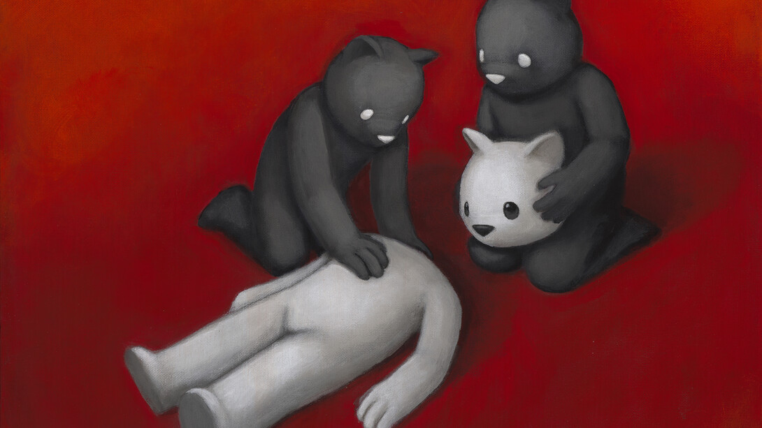 Luke Chueh, Irreparable damage (detail). Courtesy of Corey Helford Gallery