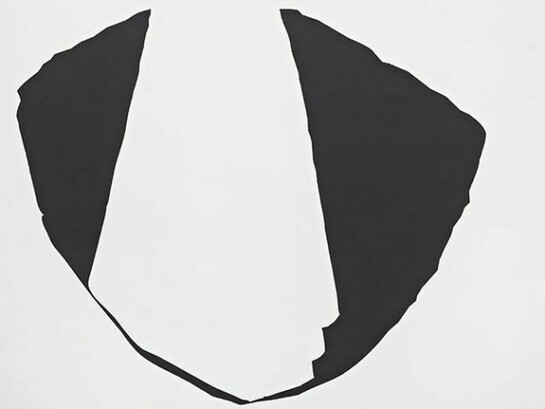 Michael Riedel, Vier Vorschläge zur Veränderung von Modern (3211) unvollendet, 2012, Pigment print on canvas, 108 1/4 x 98 3/8 (275 x 250). Courtesy the artist and David Zwirner, New York/London