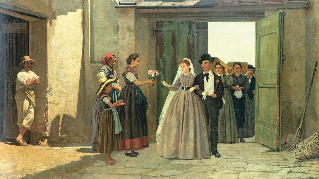 Silvestro Lega
Gli sposi novelli, 1866 circa
olio su tela, cm. 60x96
Collezione privata
