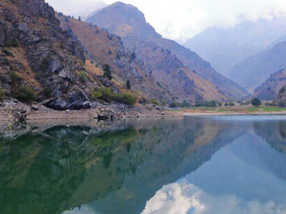 Urungach Lake, a hidden gem in the Ugam-Chatkal National Park offering tranquil views and outdoor adventures, Uzbekistan