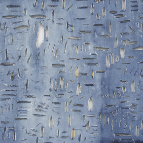 Valentina Liernur, ahh…ah…#10, 2014, Denim, bleach, 131 x 138 cm / 51.5 x 54.3 inches, Courtesy of Campoli Presti, London / Paris