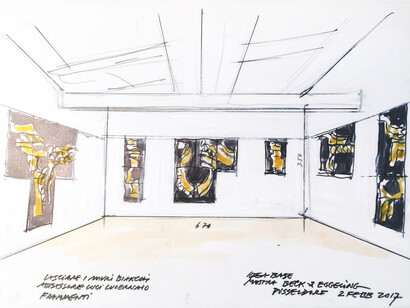 Fabrizio Plessi, Sketch for the exhibition Memoria dell’acqua at Beck & Eggeling International Fine Art, Dusseldorf, 2017