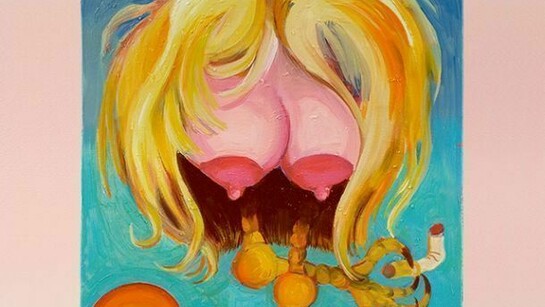 Todd James, Chicken Wizard, 2014, Oil on canvas, 20 x 20 inches