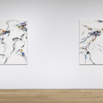 Xiyao Wang's Allongé - Out of Reach, installation view, Perrotin Seoul. Photo by Hwang Jungwook. Courtesy of the artist and Perrotin