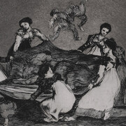 Francisco Goya, Feminine folly, plate 1 from The follies (Los disparates) series (detail), 1815–24. Courtesy of National Gallery