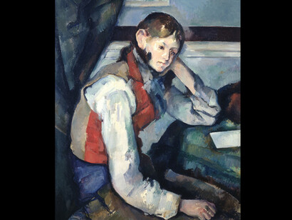 Paul Cézanne, Le garçon au gilet rouge, 1888-1890 huile sur toile, 79,5 x 64 cm . Fondation Collection E.G. Bührle, Zurich  photo SIK-ISEA, Zurich (J.-P. Kuhn)