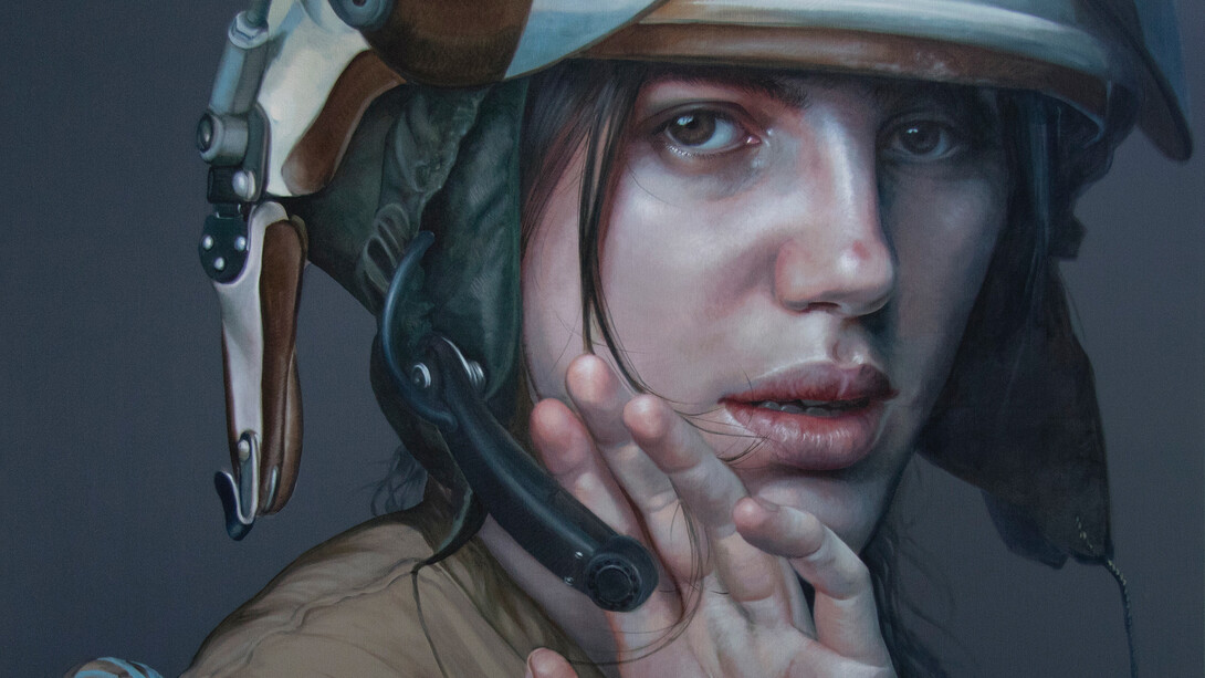 Kathrin Longhurst, 
The Burial of Love 2020, 
oil on linen, 
180cm x 180cm. 