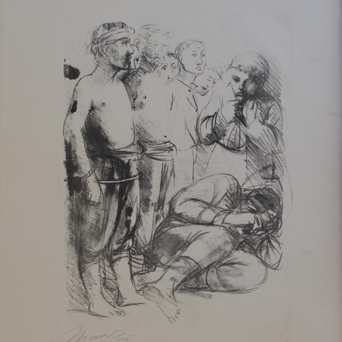 Giacomo Manzù,
Piazzale Loreto, 1956, dettaglio,
Litografia, 34/40, 53,5 x 38 cm