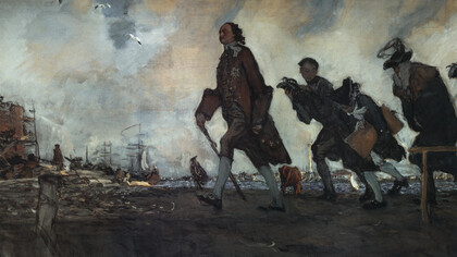 Valentin Serov, Pedro el Grande en el malecón del Neva, 1907