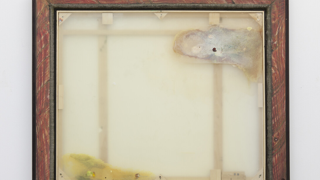 Merlin James, Old Kiln, 2012-15, Acrylic on canvas, 28.5 x 33.5 inches, 72.4 x 85.1 cm. (C) Merlin James; Courtesy of Sikkema Jenkins & Co., New York