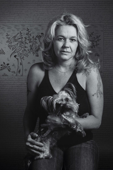 Shirin Neshat, Jenasis Greer, from Land of Dreams series, 2019. Digital c-print with ink and acrylic paint © Shirin Neshat. Courtesy the artist and Gladstone Gallery, New York and Brussels