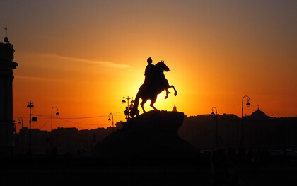Peter der Große. Reiterstatue von Etienne Maurice Falconet. St. Petersburg, Russland