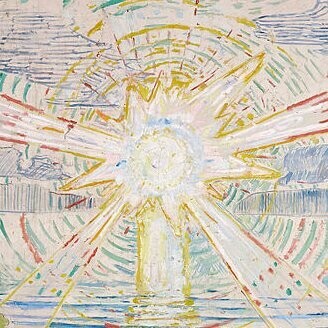 Detalle de Edvard Munch, "El sol", óleo sobre lienzo, 1910-1911