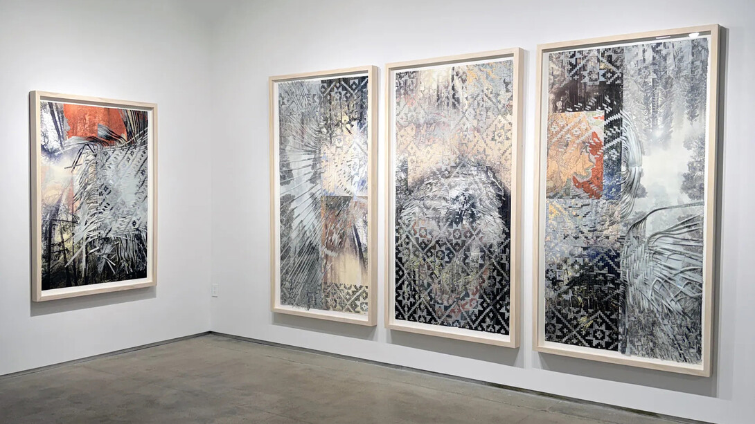 Sarah Sense, Land, line, blood, memory, exhibition view. Courtesy of Bruce Silverstein Gallery