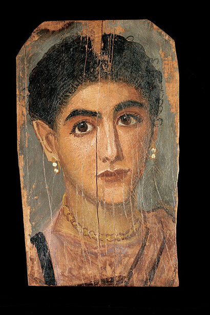 Portrait of a Woman, Thebes (Egypt)?, Second half of the 2nd century AD 
Photo © Musée du Louvre, Dist. RMN-Grand Palais / Georges Poncet /distributed by AMF-DNPartcom