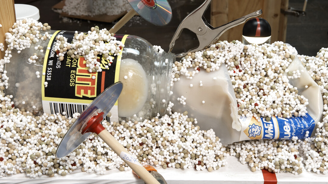 Installation view of The Grand Machine/THEAREOLA (2002) at the 2008 Whitney Biennial, New York (detail)