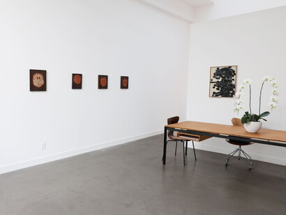 Lee Mullican, Silent shades, exhibition view. Courtesy of Marc Selwyn Fine Art