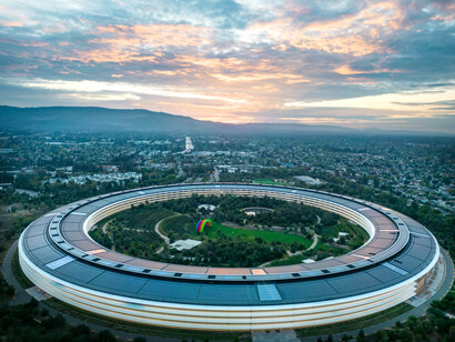 Sede da Apple em Cupertino, Califórnia nos Estados Unidos