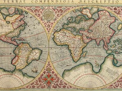 Antigo mapa do mundo