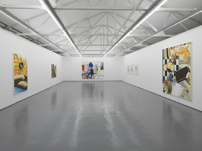 David Salle, exhibition view, Maureen Paley, London,
2014, © the artist, courtesy Maureen Paley, London