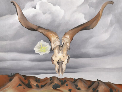 Cabeza de carnero, malva real blanca. 1935. Óleo sobre lienzo. Brooklyn Museum