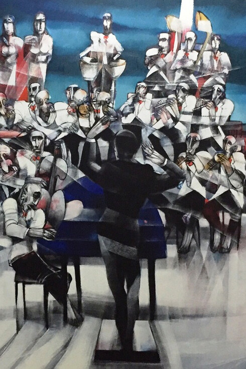 Maestro, 160x170, acrylic on canvas.Detail