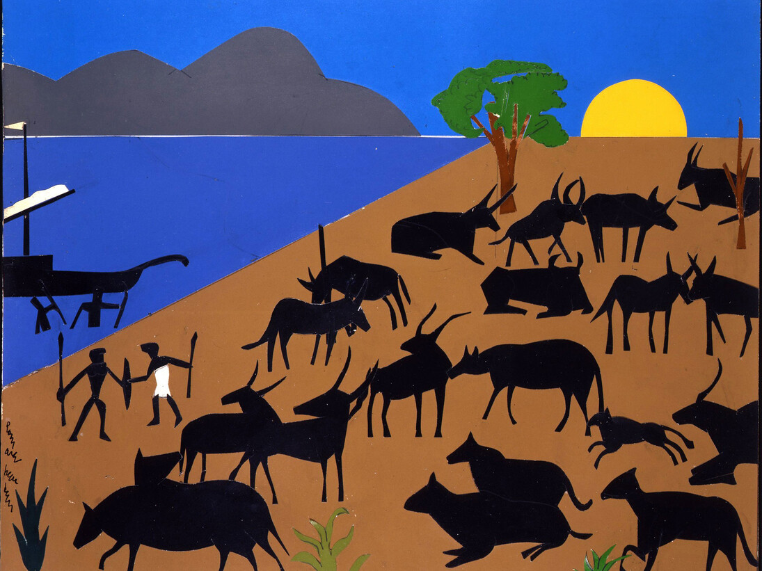 Cattle of the Sun God, Collage, 1977, Courtesy Ann and Sheldon Vogel