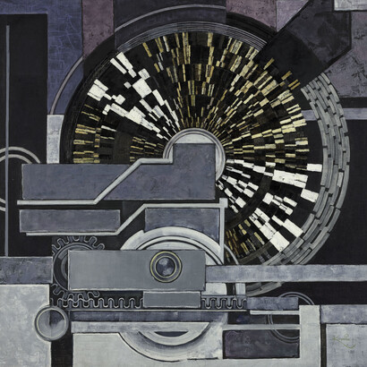 František Kupka, Music, 1936, oil, canvas, 85 × 93 cm; frame 89.5 × 97.4 × 5.5 cm, Musée national d'art moderne, Paris