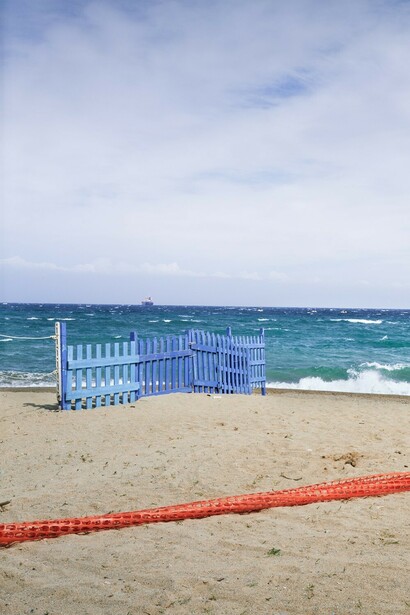 George Tatge, Staccionata azzurra, Imperia 2013, dettaglio
