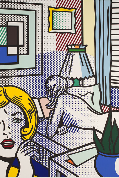 Roy Lichtenstein (1923-1997), Roommates, 1994, 20 colour relief print, 162.9 x 129.9 cm, Artist Rooms, National Galleries of Scotland and Tate. Lent by The Roy Lichtenstein Foundation Collection 2015 © Estate of Roy Lichtenstein/DACS 2015
