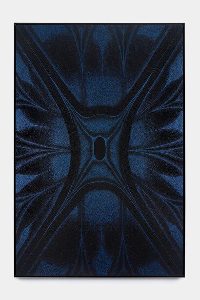 Ragini Bhow, Kusum, 2023. Crushed crystal, mica, pigment on birch in artist's aluminum frame, 60 x 40 inches (152.5 x 101.5 cm). Courtesy of François Ghebaly Gallery