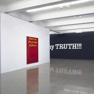 Nora Turato,
it’s not true!!! stop lying!
Installation view, Sprüth Magers, Los Angeles, 
February 28—April 27, 2024.
Photo: Robert Wedemeyer
