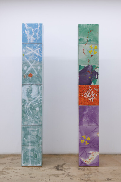 Séverine Heizmann Pozza, Settling at dawn, exhibition view. Courtesy of Kim? Contemporary Art Centre. Photo by Ansis Starks