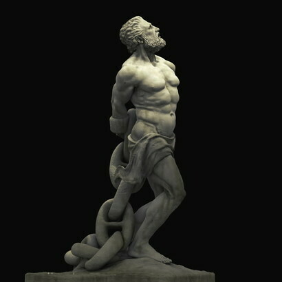 Scott Eaton, Prométhée enchaîné, sculpture numérique