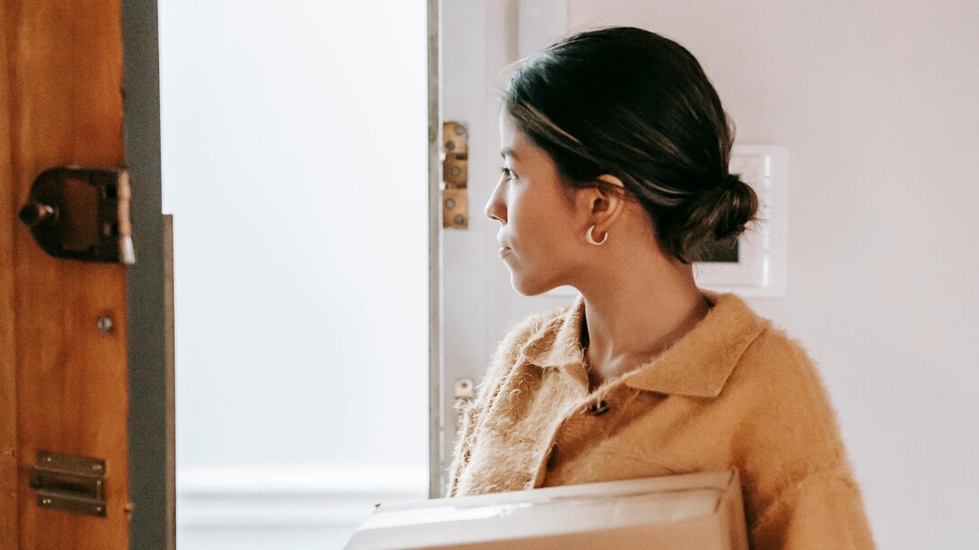 Woman imagining her future