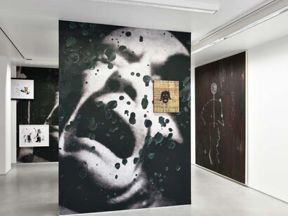 Moi qui adore Barnett Newman, on peut dire qu'on en est loin, Exhibition view. Courtesy of Galerie Christophe Gaillard