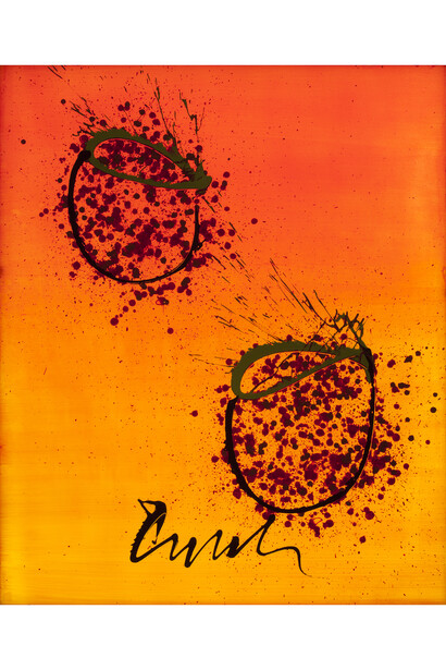 Dale Chihuly, Basket Drawing on Acrylic, 2014, 52 x 43”