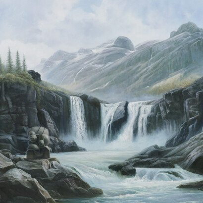 Devon DeJardin, A world submerged (detail), 2025. Courtesy of Ross + Kramer Gallery