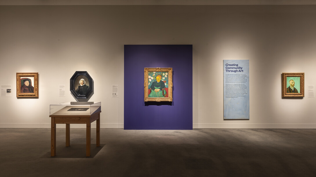 Van Gogh, The Roulin family portraits, exhibition view. Courtesy of Museum of Fine Arts Boston